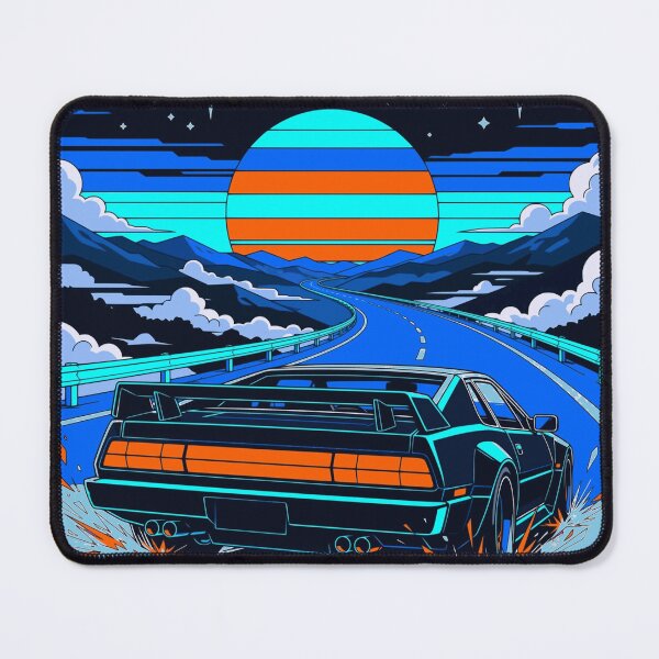 Item preview, Retrowave Vintage Anime Midnight Highway Spectre designed and sold by KungPowUnicorn.