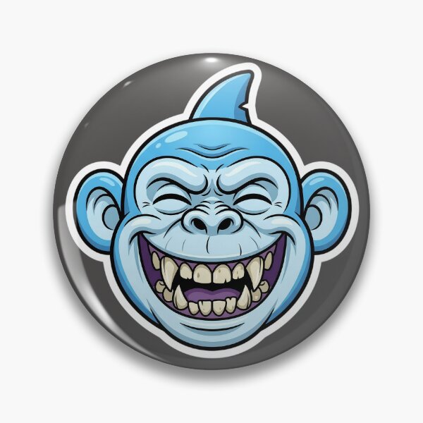 Item preview, Zombie Shark Cartoon Sticker | Funny Undead Shark Face | Creepy Cute Monster Ocean Art | Horror Halloween Die Cut Sticker designed and sold by Bhaskar Digital Art.