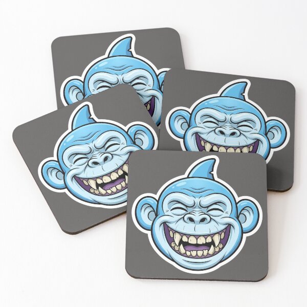 Item preview, Zombie Shark Cartoon Sticker | Funny Undead Shark Face | Creepy Cute Monster Ocean Art | Horror Halloween Die Cut Sticker designed and sold by Bhaskar Digital Art.