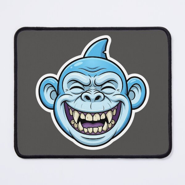 Item preview, Zombie Shark Cartoon Sticker | Funny Undead Shark Face | Creepy Cute Monster Ocean Art | Horror Halloween Die Cut Sticker designed and sold by Bhaskar Digital Art.