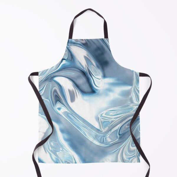 Item preview, Liquid Chrome Ice Blue Metallic Fluid Waves Y2K Abstract designed and sold by LYAN-STORE.