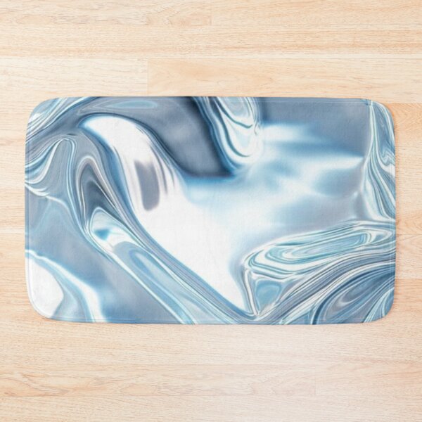Item preview, Liquid Chrome Ice Blue Metallic Fluid Waves Y2K Abstract designed and sold by LYAN-STORE.