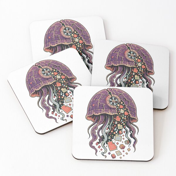 Item preview, Data-Leak Jellyfish – Cybersecurity Creature designed and sold by yagniikd-.