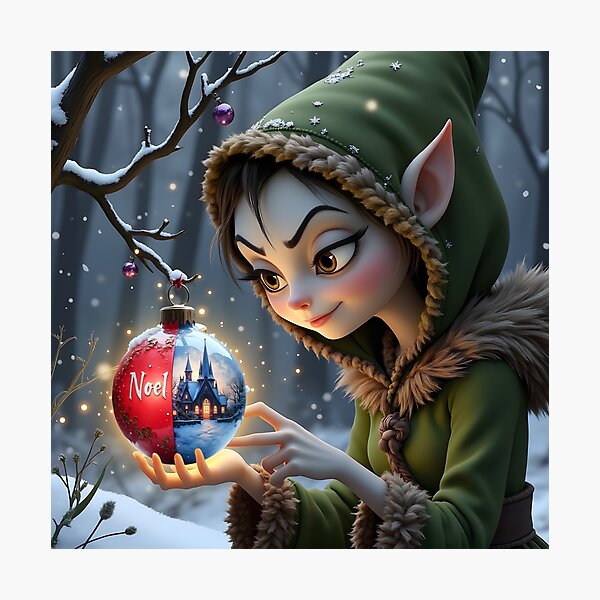 Item preview, Noel's Winter Wish – A Christmas Ornament of Magic designed and sold by nicky2342.