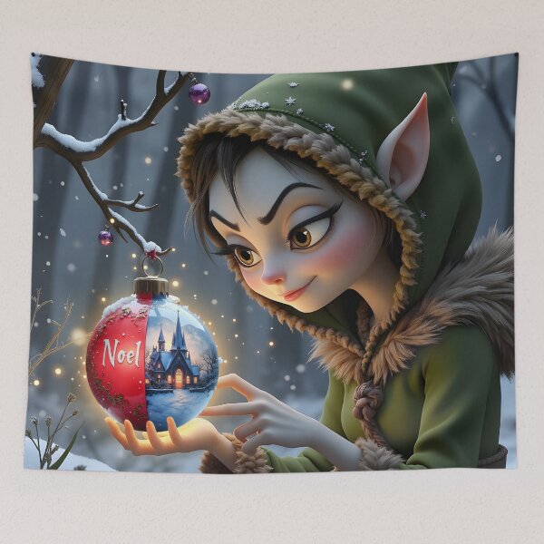 Item preview, Noel's Winter Wish – A Christmas Ornament of Magic designed and sold by nicky2342.