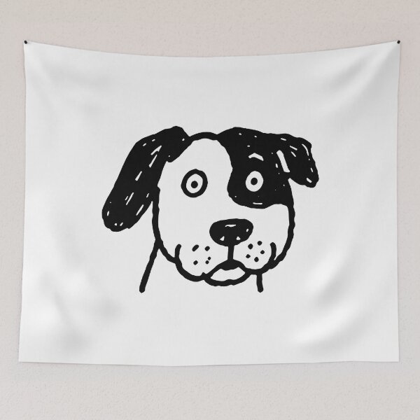 Item preview, Minimalist Playful Puppy Head Sketch Design designed and sold by estercarymarc11.