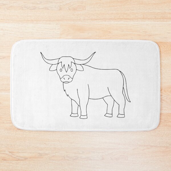 Item preview, Highland Cow Elegant 1 Line Art Gift designed and sold by OneLine Studio.