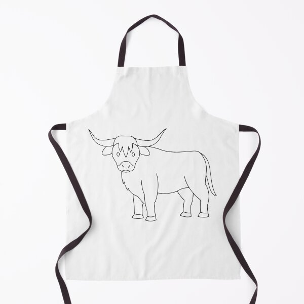 Item preview, Highland Cow Elegant 1 Line Art Gift designed and sold by OneLine Studio.