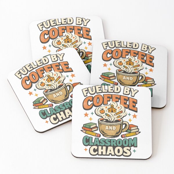 Item preview, Fueled By Coffee and Chaos Retro designed and sold by teemix.