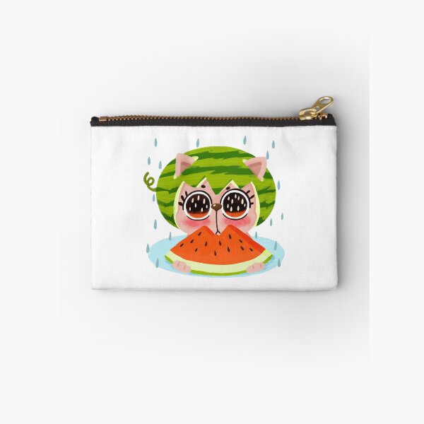 Item preview, Watermelon Kitty Cute Kawaii Summer Fruit Rain Design designed and sold by InOtterNew.
