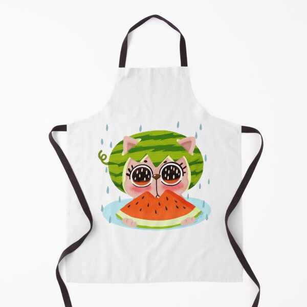 Item preview, Watermelon Kitty Cute Kawaii Summer Fruit Rain Design designed and sold by InOtterNew.