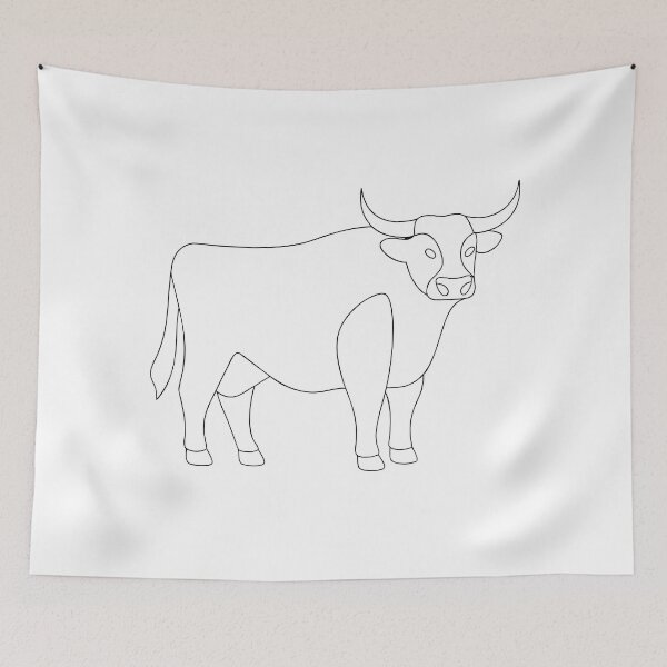 Item preview, Highland Cow Friendly 1 Line Art Gift designed and sold by OneLine Studio.