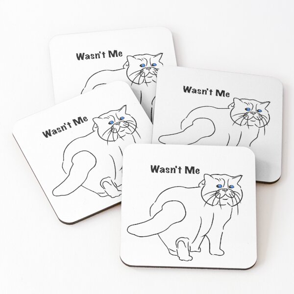 Item preview, Funny Cat T-Shirt – Wasn't Me | Minimalist Line Art designed and sold by KateQR.