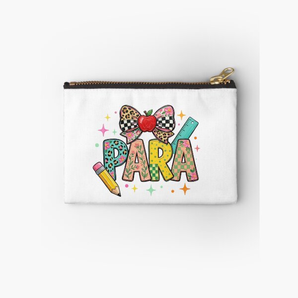 Item preview, Para Teacher Appreciation Groovy Retro Floral Bow School Graphic designed and sold by raedattia.