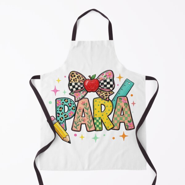 Item preview, Para Teacher Appreciation Groovy Retro Floral Bow School Graphic designed and sold by raedattia.