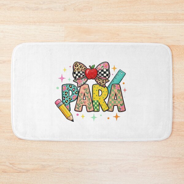 Item preview, Para Teacher Appreciation Groovy Retro Floral Bow School Graphic designed and sold by raedattia.