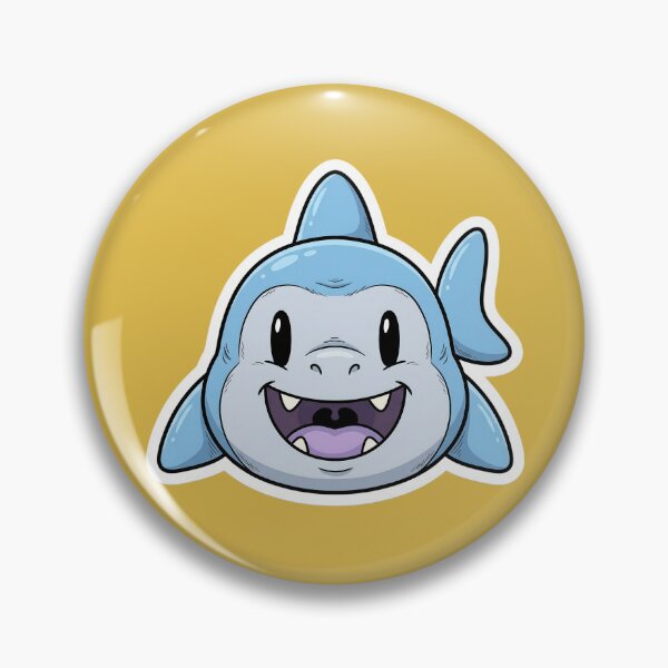 Item preview, Zombie Shark Cartoon Sticker | Funny Undead Shark Face | Creepy Cute Monster Ocean Art | Horror Halloween Die Cut Sticker designed and sold by Bhaskar Digital Art.