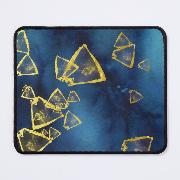 Item preview, Gold Triangles Pattern on Navy Blue - Modern Geometric Art designed and sold by WaterColorCats1.