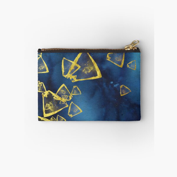 Item preview, Gold Triangles Pattern on Navy Blue - Modern Geometric Art designed and sold by WaterColorCats1.