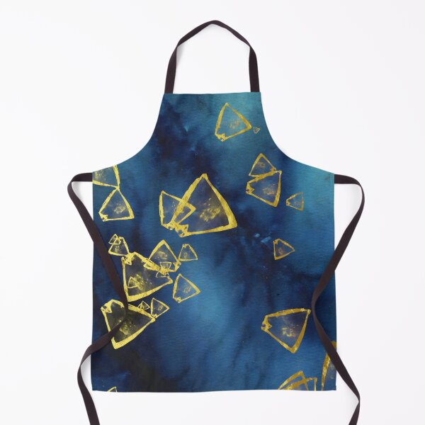 Item preview, Gold Triangles Pattern on Navy Blue - Modern Geometric Art designed and sold by WaterColorCats1.