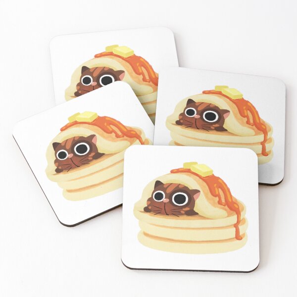 Item preview, Pancake Blanket Cute Kawaii Sleepy Cat Dessert designed and sold by InOtterNew.