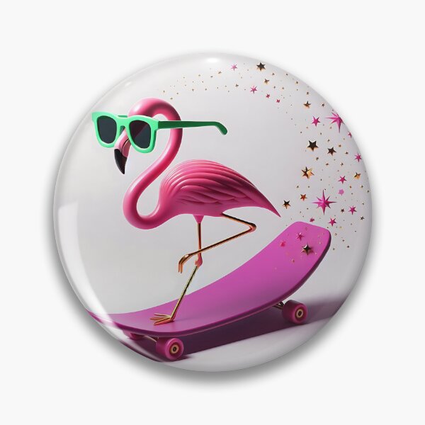 Artikelvorschau, Flamingo fährt Skateboard auf einem pinken Brett entworfen und verkauft von Michaelragheb.