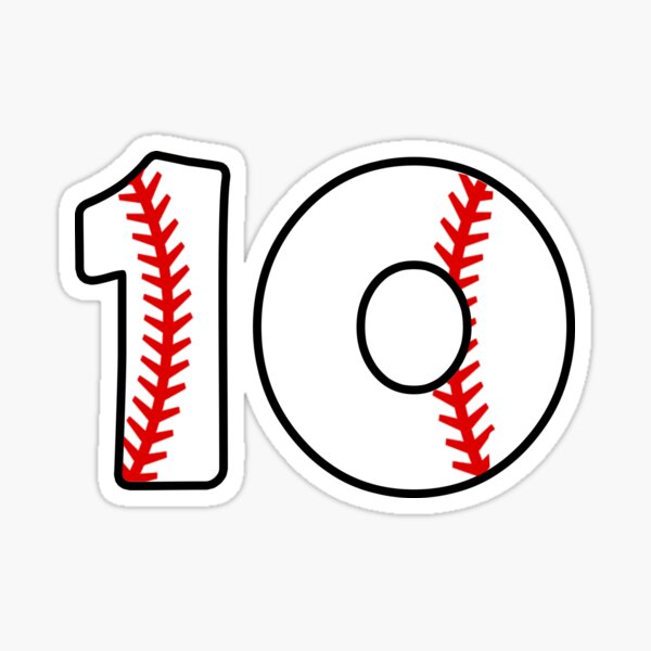 Number 11 Baseball Classic Round Sticker