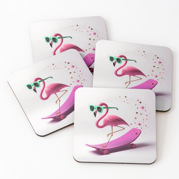 Item preview, Skateboarding Flamingo on Pink Board designed and sold by Michaelragheb.