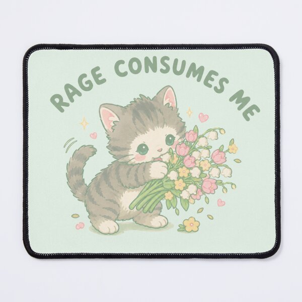 Item preview, Funny Office Worker Angry Kitten Illustration designed and sold by bosamji.