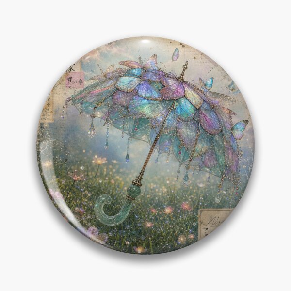 Item preview, Art Nouveau Butterfly Wing Umbrella inspired by Alphonse Mucha designed and sold by FotoworldEdel.
