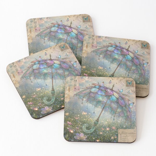 Item preview, Art Nouveau Butterfly Wing Umbrella inspired by Alphonse Mucha designed and sold by FotoworldEdel.
