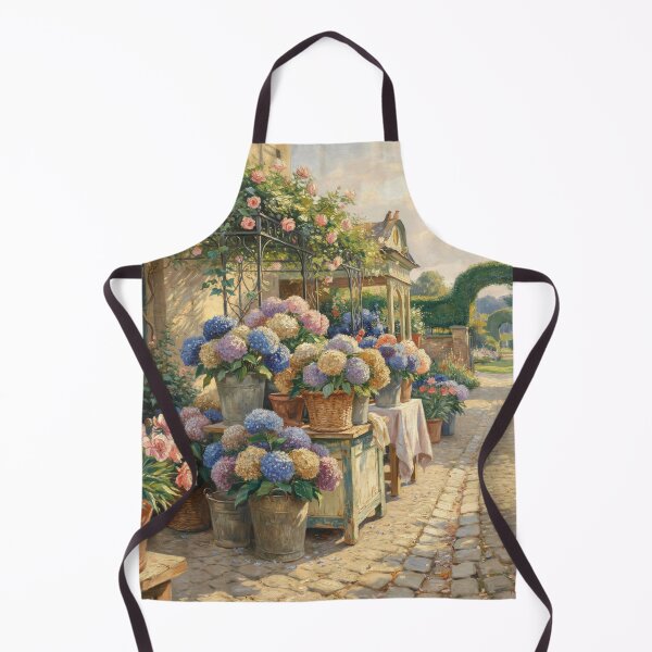 Item preview, Impressionist Hydrangea Flower Market Wall Art | European Cottage Garden Floral Painting | Grandmillennial Decor Print designed and sold by Tamas Das.