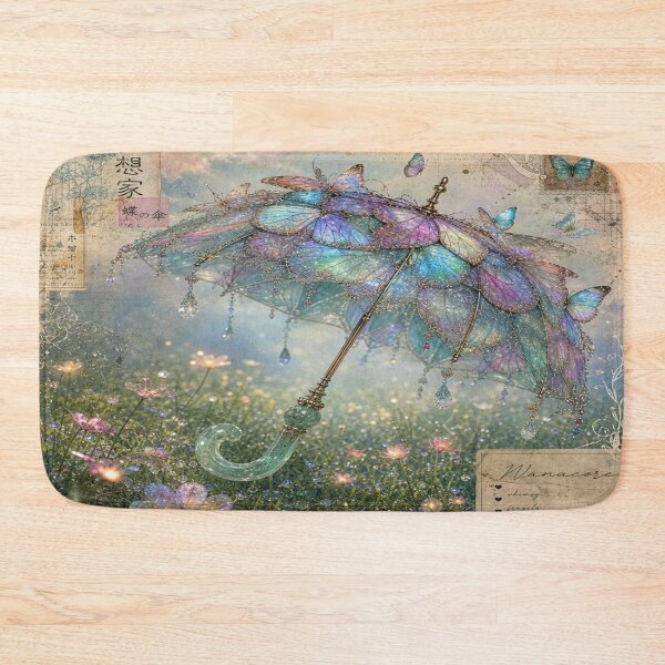 Item preview, Art Nouveau Butterfly Wing Umbrella inspired by Alphonse Mucha designed and sold by FotoworldEdel.