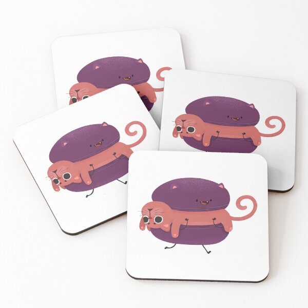 Item preview, Macaroon To The Rescue Cute Kawaii Dessert Cat Graphic designed and sold by InOtterNew.