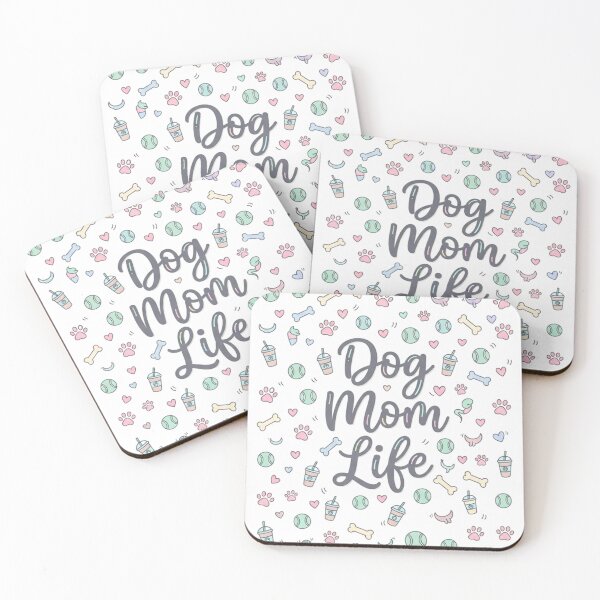 Item preview, Kawaii Dog Mom Life Doodle Pattern designed and sold by teemix.