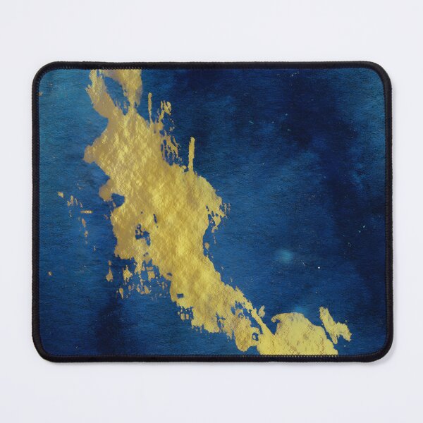 Item preview, Gold Foil Splash on Navy Blue - Modern Abstract Expressionism designed and sold by WaterColorCats1.