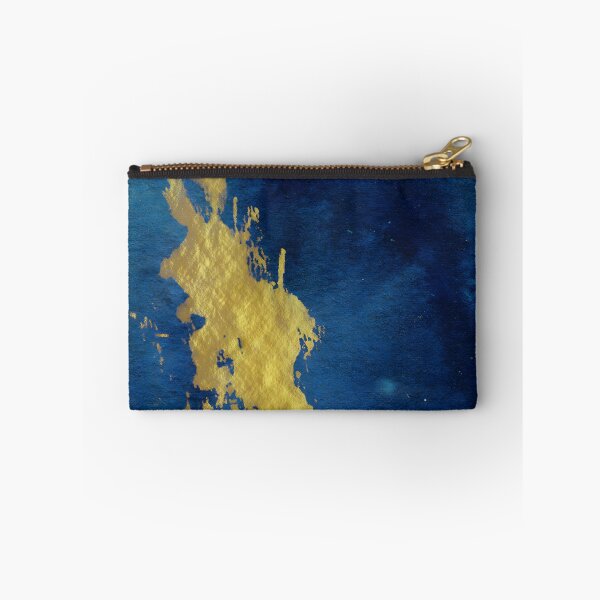 Item preview, Gold Foil Splash on Navy Blue - Modern Abstract Expressionism designed and sold by WaterColorCats1.