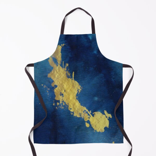 Item preview, Gold Foil Splash on Navy Blue - Modern Abstract Expressionism designed and sold by WaterColorCats1.