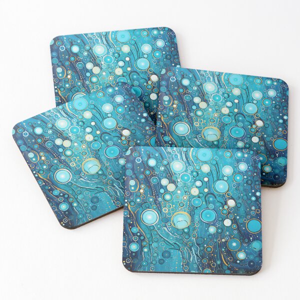 Item preview, Aboriginal Inspired Dot Art - Ocean Turquoise Bubbles designed and sold by GrinGalore.