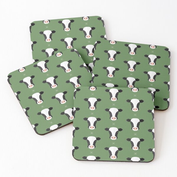 Item preview, Cow heads on green designed and sold by reneesillus.