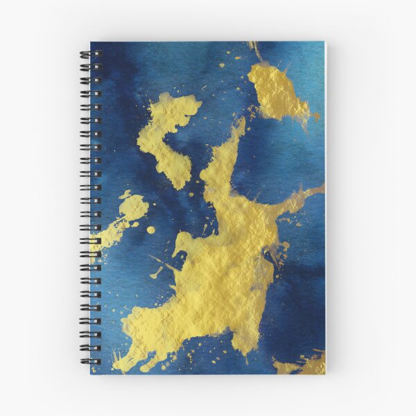 Item preview, Gold Foil Splash on Navy Blue - Modern Abstract Expressionism designed and sold by WaterColorCats1.