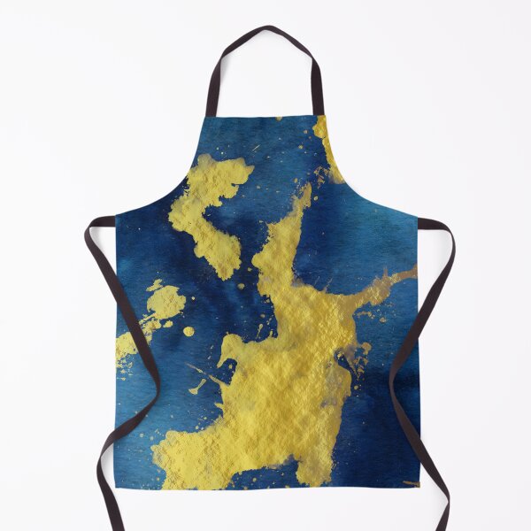 Item preview, Gold Foil Splash on Navy Blue - Modern Abstract Expressionism designed and sold by WaterColorCats1.
