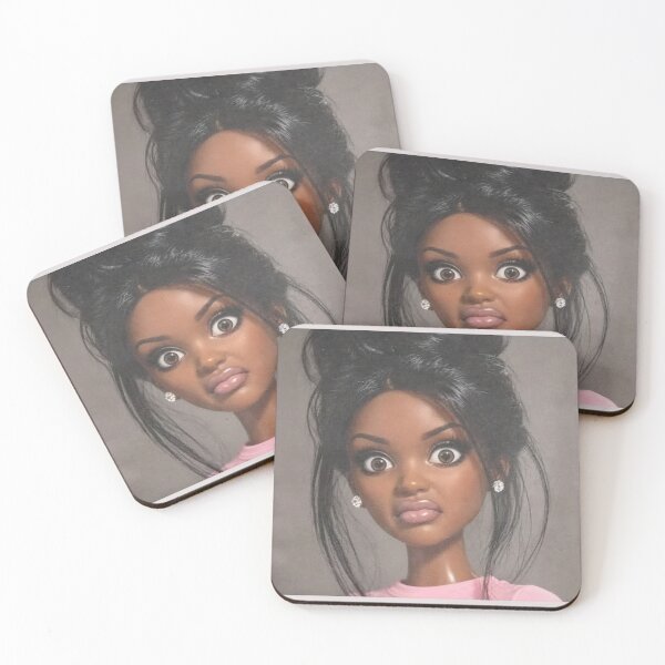 Item preview, Funny Shocked Doll Face Wide Eyes Disgusted Meme designed and sold by Devilians92.