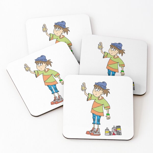 Item preview, Cool Graffiti Artist Sticker | Funny Street Art & Spray Paint Guy Cartoon designed and sold by MyxaART.