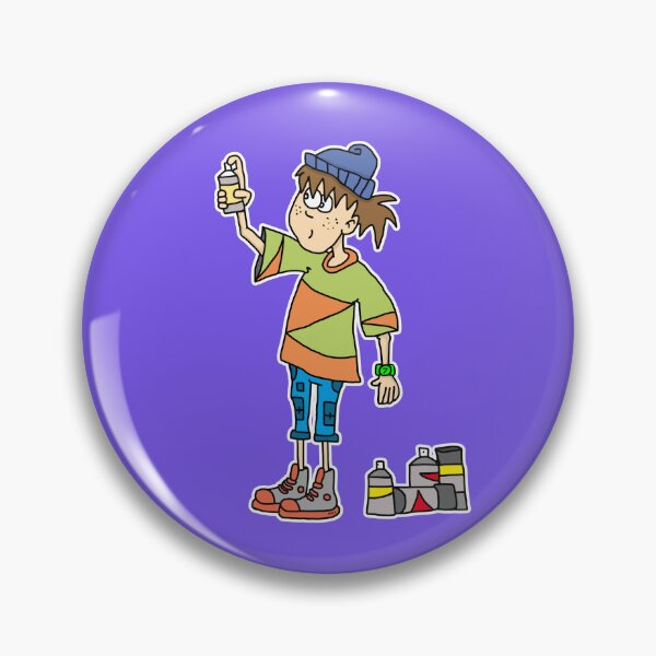 Item preview, Cool Graffiti Artist Sticker | Funny Street Art & Spray Paint Guy Cartoon designed and sold by MyxaART.