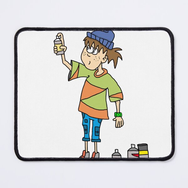 Item preview, Cool Graffiti Artist Sticker | Funny Street Art & Spray Paint Guy Cartoon designed and sold by MyxaART.