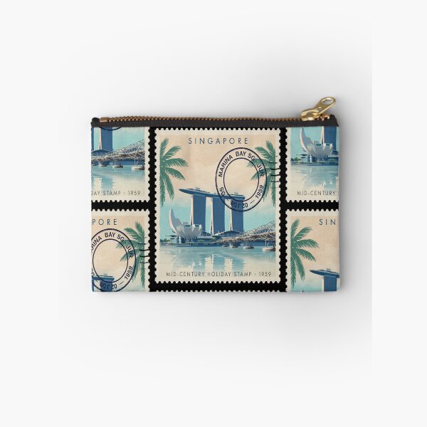 Item preview, Marina Bay Sands Singapore Skyline Waterfront Stamp Sticker designed and sold by stickercuffs.