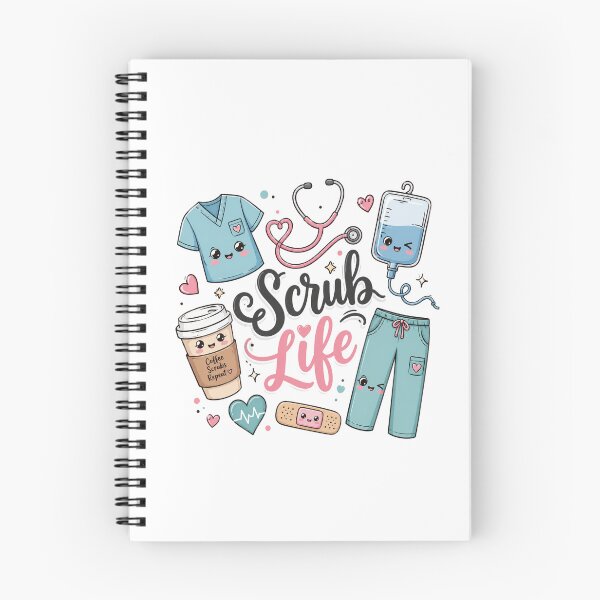 Item preview, Kawaii Scrub Life Doodle Collage designed and sold by teemix.
