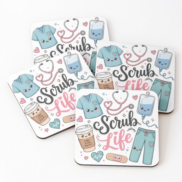 Item preview, Kawaii Scrub Life Doodle Collage designed and sold by teemix.