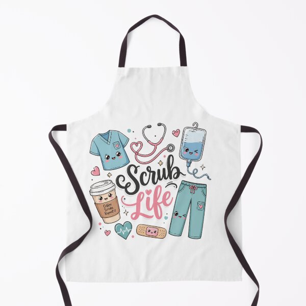 Item preview, Kawaii Scrub Life Doodle Collage designed and sold by teemix.